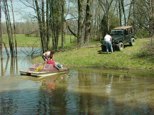 Winching Trees Out Of Lake